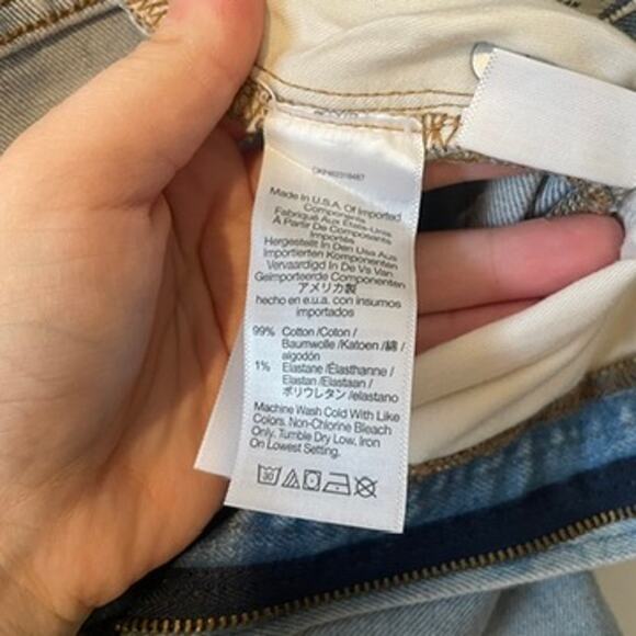 Madewell The Perfect Vintage Straight Jean in Danby Wash: Knee Rip Edition Sz 30 - Picture 9 of 15